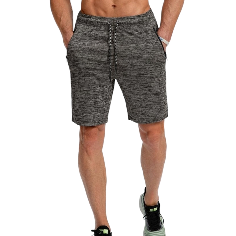 Griopex Men's Gray Athletic Lightweight Running Stretchy Lounge Shorts, Size M